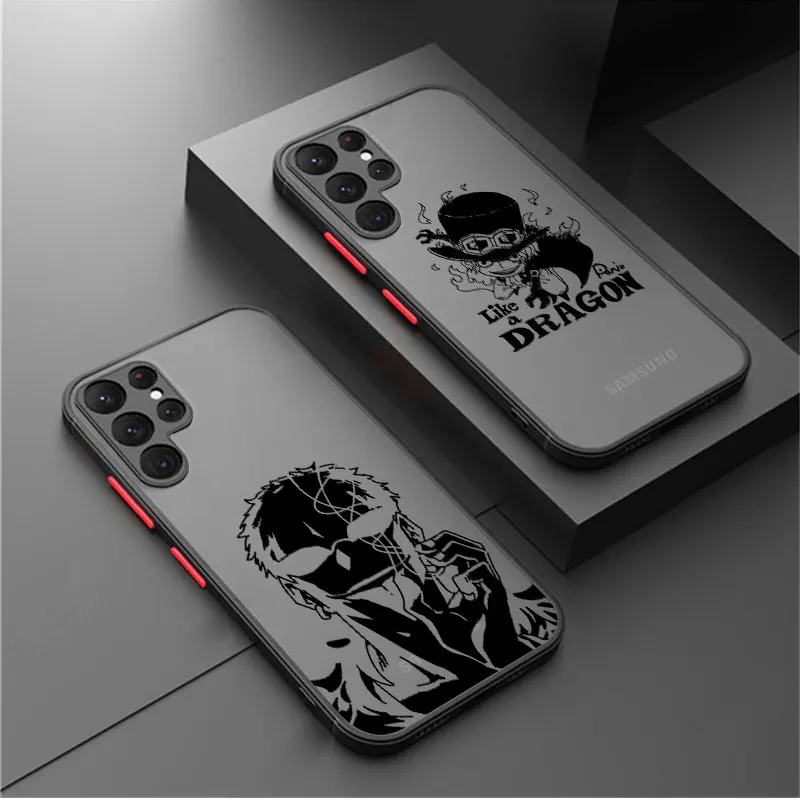 

Матовый чехол для телефона Samsung S23 ULTRA S22 S21 S20 FE S10 S9 S8 Plus S10E, чехол One Piece Dark Art