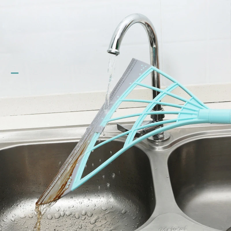 Резиновая щетка с ручным нажимом Швабра Волшебная скребок для мытья пола