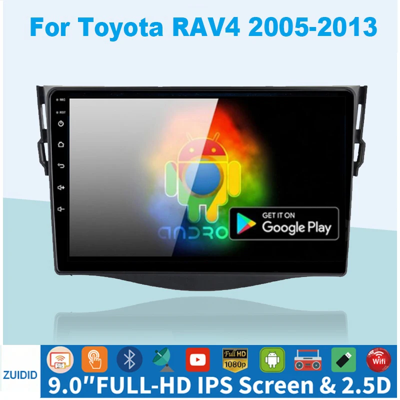 Radio Multimedia con GPS para coche, Radio con navegador, 2 din, Android, 2 din, CarPlay, estéreo, para Toyota RAV4, RAV 4, XA30, 2005 - 2013