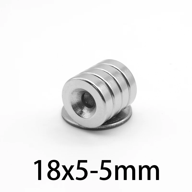 

5/10/15/20/30/50PCS 18x5-5 Disc Rare Earth Neodymium Magnets 18*5 mm Hole 5mm Countersunk Round Search Magnet 18x5-5mm 18*5-5