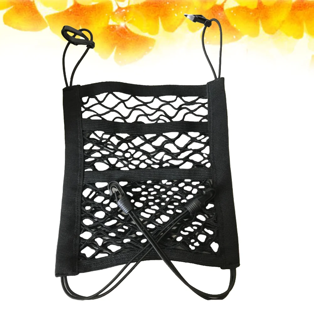 

3 Layer Car Seat Net Organizer Auto Backseat Net Storage Holder Car Armrest Seats Storage Organizer Stretchy Fine Mesh Trunk