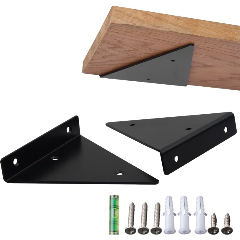 

1Pc Floating Shelf Brackets Metal Triangle Shelf Bracket Wall Mounted Shelf Bracket Concealed Wall Shelf Brace Home Decoration