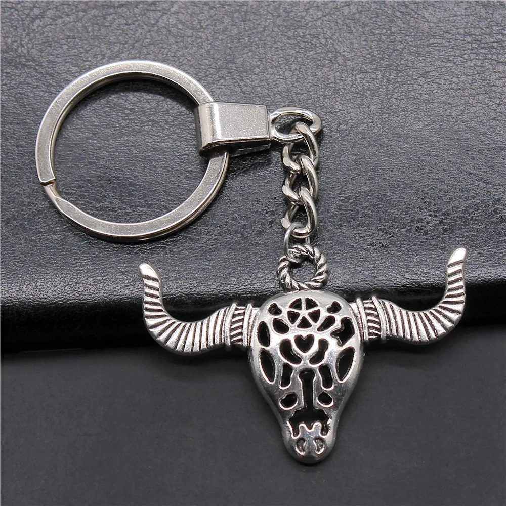 Металлическая цепочка-держатель «сделай сам», мужской брелок в винтажном стиле, 2 цвета, 50x34 мм, подвески Ngau Tau-сувениры в подарок