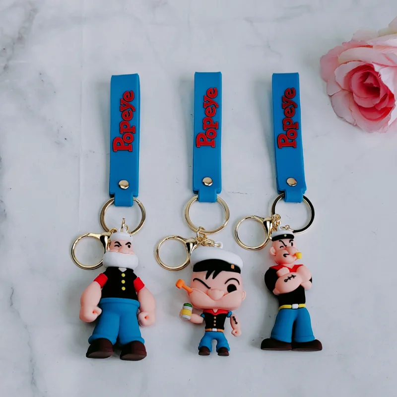 

Disney Car Key Chain Pendant Kawaii Creative Cartoon Figure Hand Keychain Children's School Bag Hanging Accessories Personality