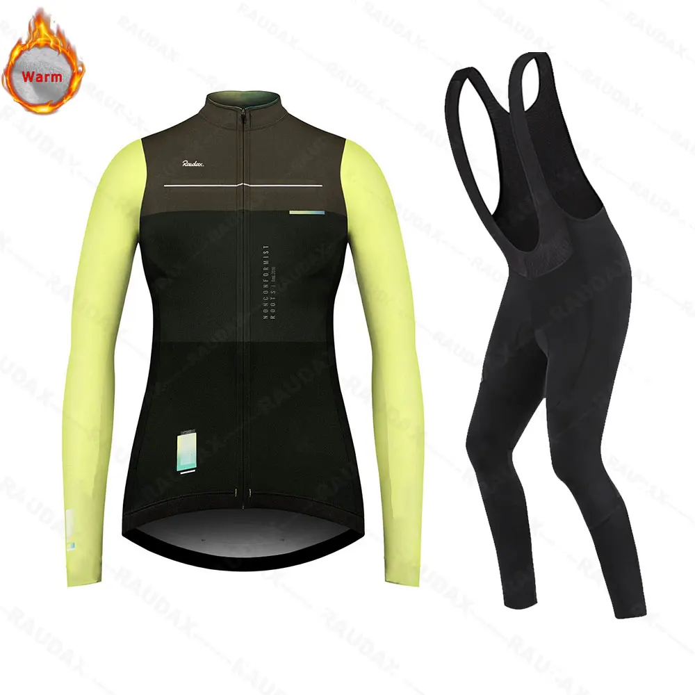 

Ropa Ciclismo Mujer 2022 Raudax Зимняя Теплая Флисовая велосипедная одежда для женщин MTB велосипед Спорт с длинными рукавами Велоспорт Джерси комплект