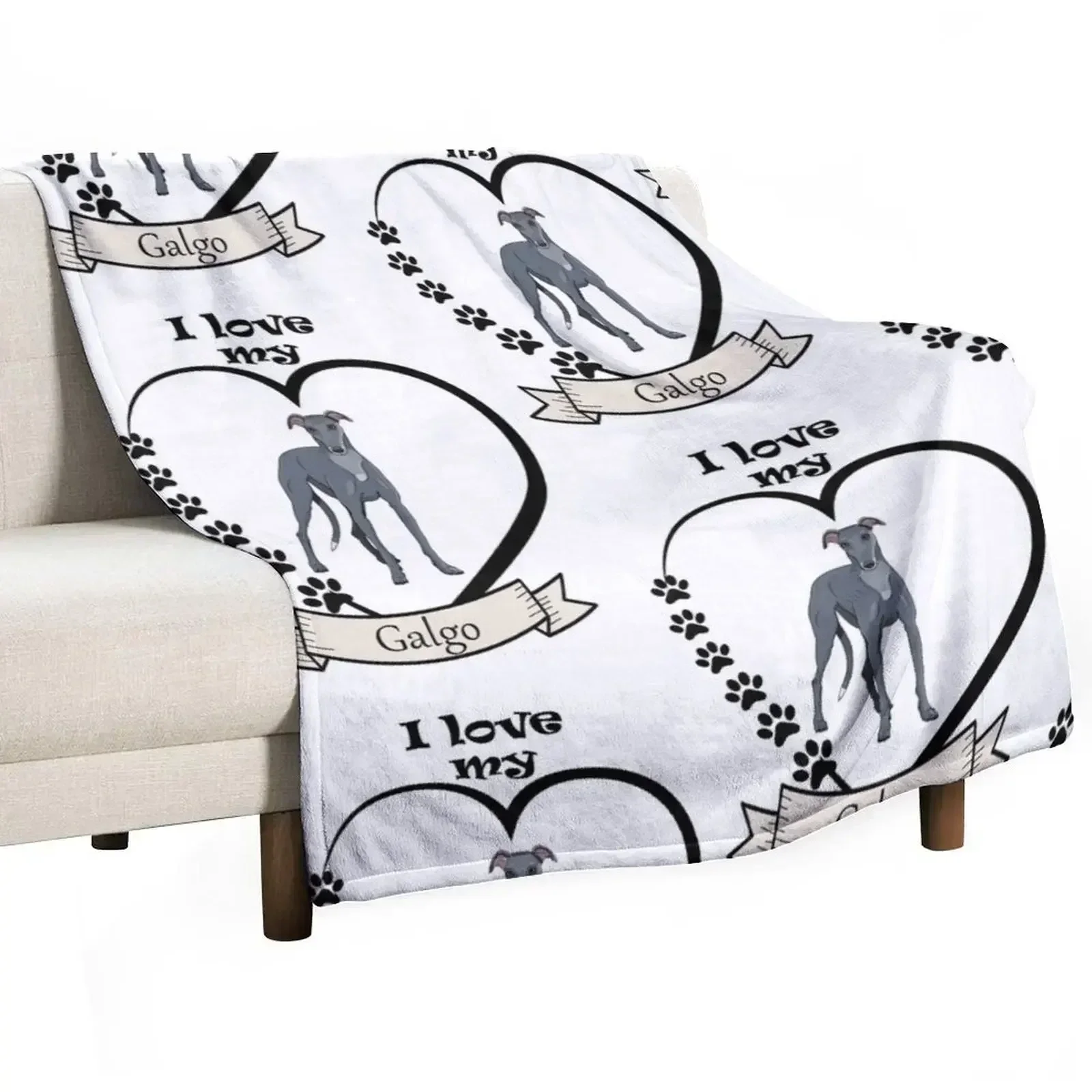 Серый борзая (гаго) Декоративное одеяло Одиночное для зимы Гигантские одеяла