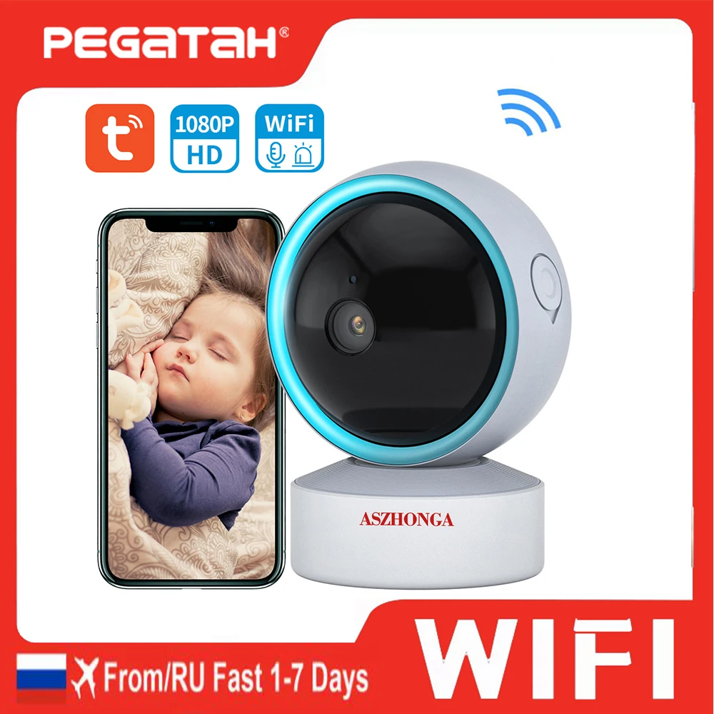 

Tuya IP камера 1080P Wifi камера видеонаблюдения s HD ночное видение двухстороннее аудио автоматическое отслеживание облако умная домашняя камера
