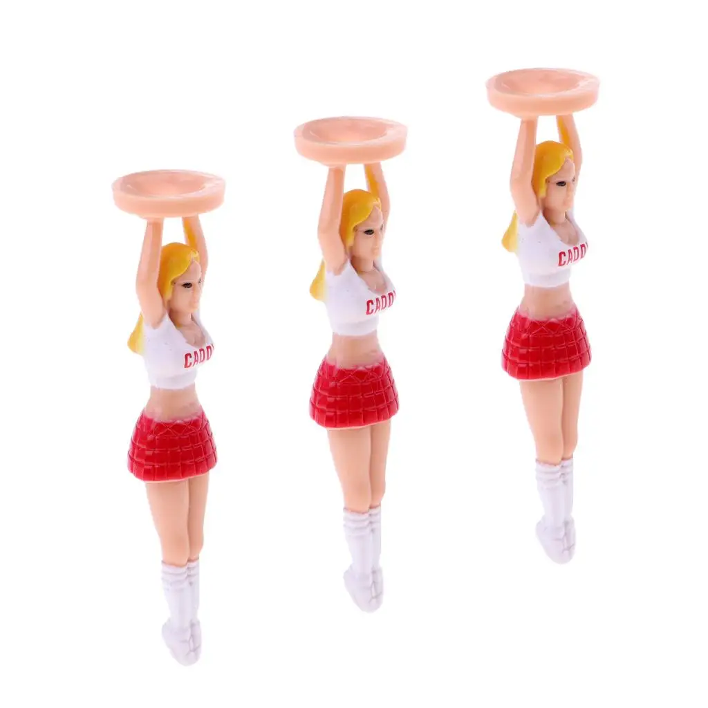 3pcs golf professional tees 2.76 Inch Girl Fun Holder Tools Gift