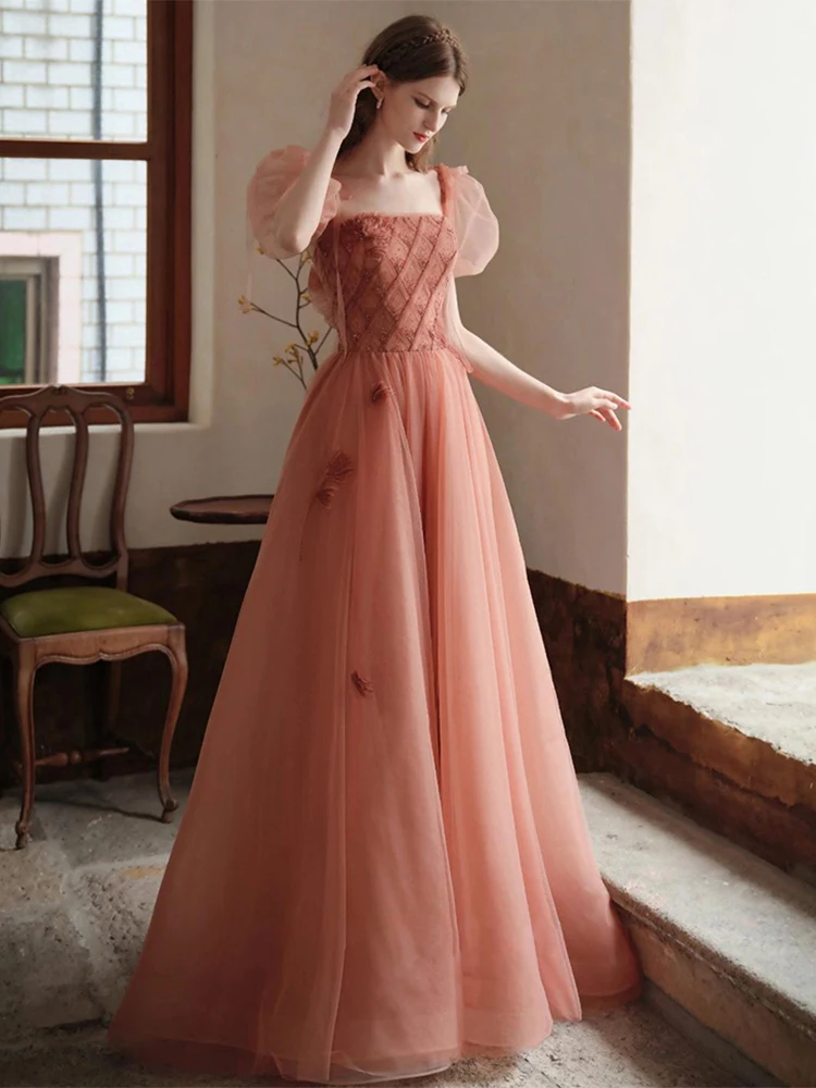 

Женское вечернее платье с блестками SSYFashion, небесно-голубое платье со съемными рукавами и бусинами, элегантное бальное платье для вечеринки