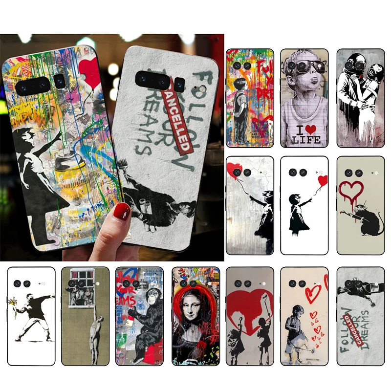 

Phone Case for Google Pixel 7 Pro 7 6A 6 Pro 5A 4A 3A Pixel 4 XL Pixel 5 6 4 3 XL 3A XL 2 XL Banksy Graffiti Art Case
