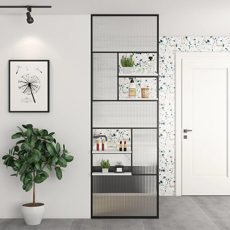 

Современсветильник Роскошная стеклянная перегородка Changhong Европейский стиль экран из нержавеющей стали для гостиной простая Входная стен...