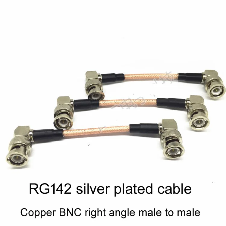 BNC штекер прямоугольный к Q9 штекеру RG142 посеребренный для передачи видеосигнала SDI RF Pigtail 50 Ом коаксиальный кабель