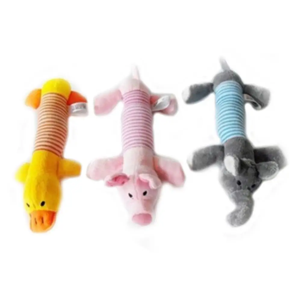 

Pet Dog Toy Squeak Plush Toy For Dogs Supplies Pet Puppy Plush Sound Chew Squeaky Pig Elephant Duck Toy juguetes para perro