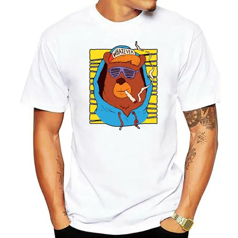 

Футболка Marihuana в стиле хип-хоп с медведем Whatever | Мужская футболка