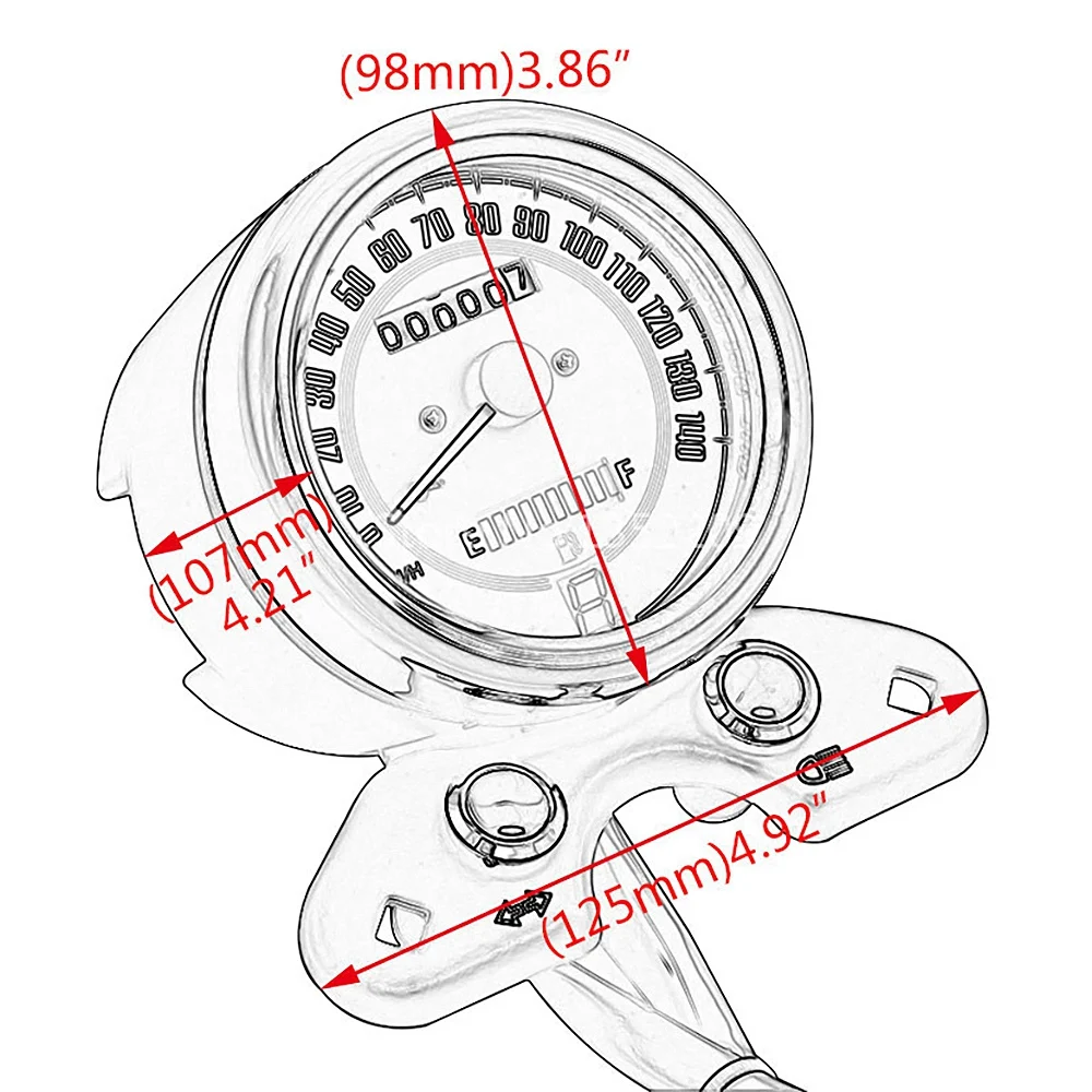 Универсальный многофункциональный светодиодный цифровой спидометр для