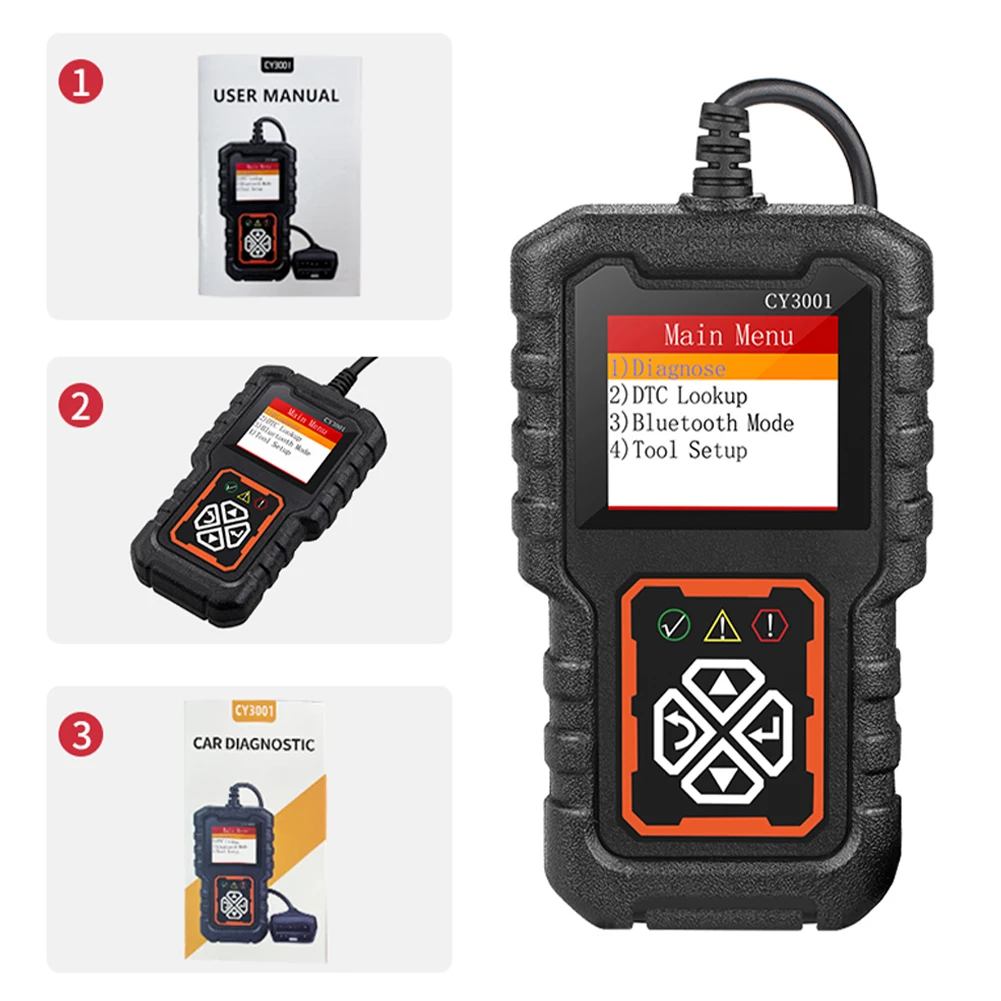 

Car OBD2 Scanner Bluetooth Fault Code Reader with LCD Display Backlight Vehicles Diagnostic Tool