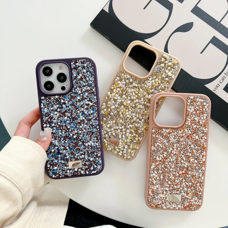 FS18-Роскошный чехол для телефона iPhone 14 Plus 13 Pro Max Bling Glitter Star Diamond блестящая задняя