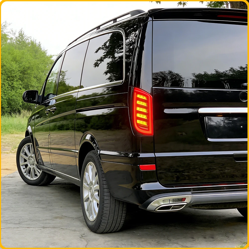 Фото Динамические светодиодные задние фонари для Mercedes-Benz Vito/Viano W639 2004-2016, 24-стилевая версия, установка Plug and Play, автомобильные аксессуары №1