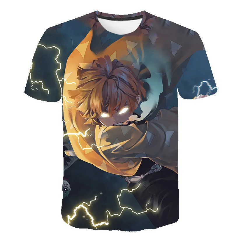

Anime Demon Slayer Kimetsu no Yaiba T Shirt 3D Print Tshirt Cosplay Tanjirou Nezuko Unisex Loose T-shirt Short Sleeve streetwear