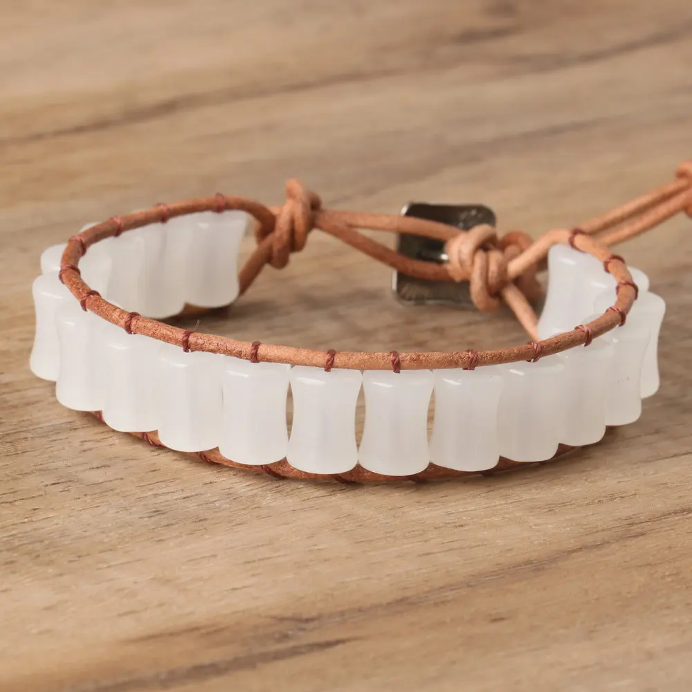 Новые этнические разноцветные кожаные браслеты тибетские цыганские бамбуковые