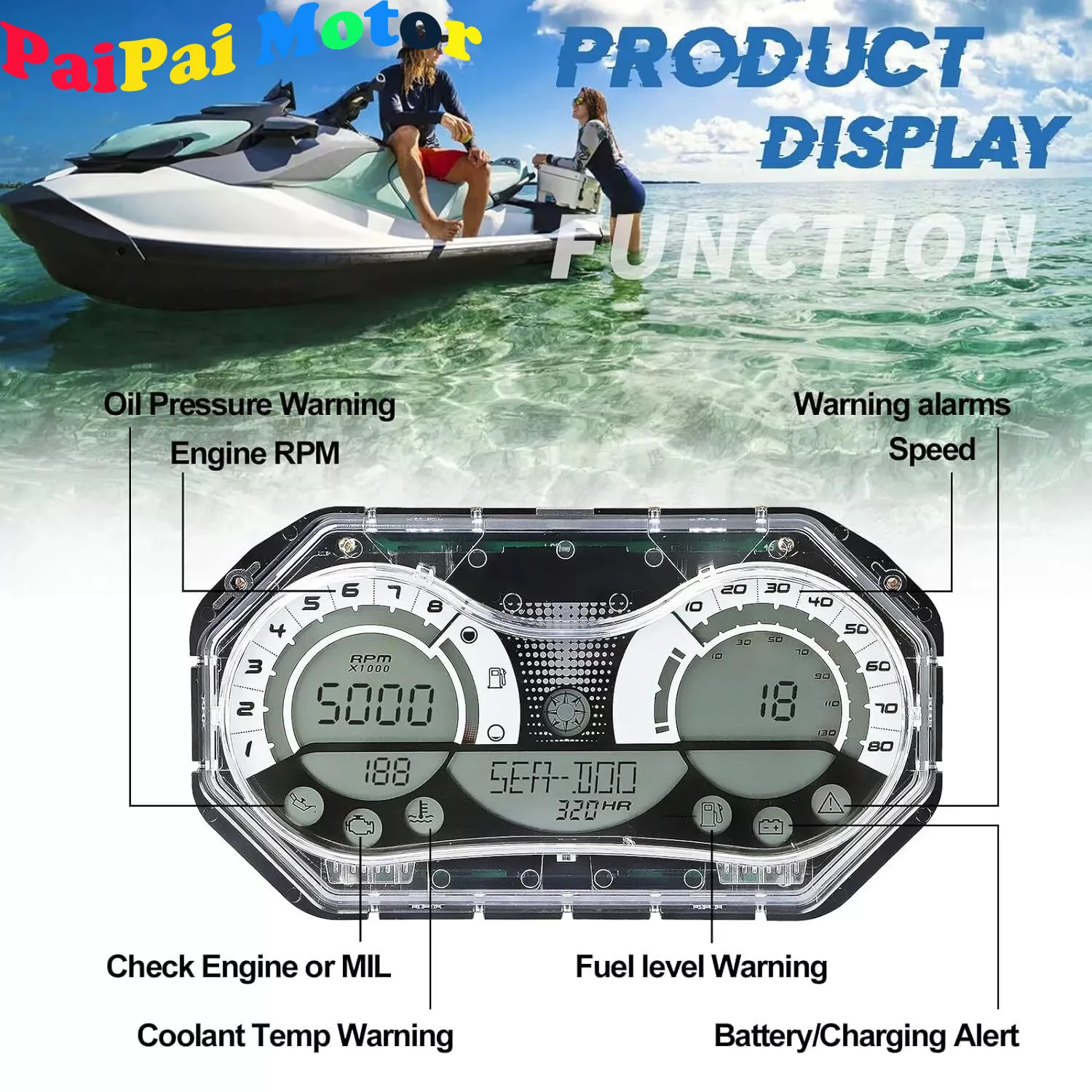 

Комплект датчика спидометра приборной панели для Seadoo RXP RXT GTX 2006-2011 278002270 278002328 278002328 278002216 278002195 278002107