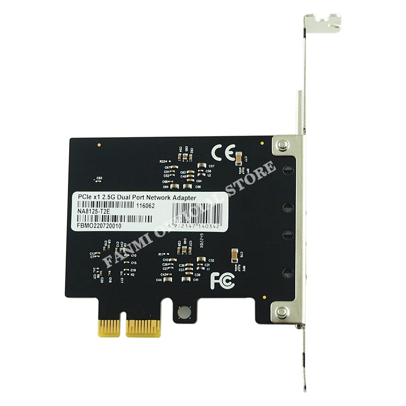 2 5G порта PCIe RJ45 2500 Мбит/с Realtek чип RTL8125BG двухпортовая сетевая карта 5 гигабитная