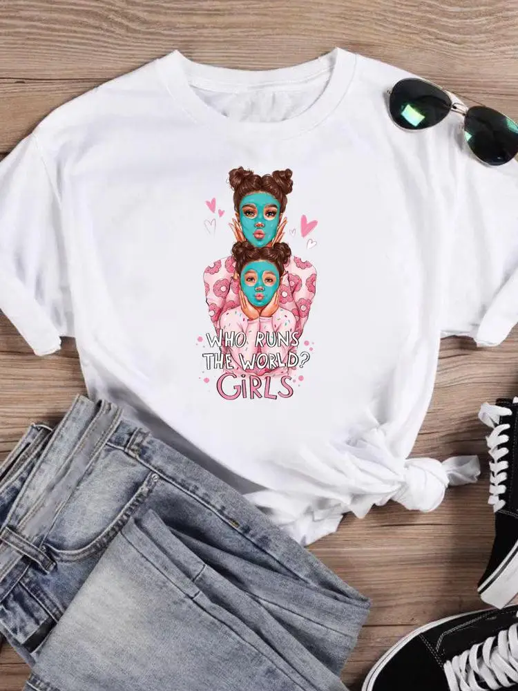 

Short Sleeve T Shirt Graphic Tee Women Clothing Female Casual Top Sweet Lovely Mother Mama Fashion Print Tshirts Summer T-Shirt