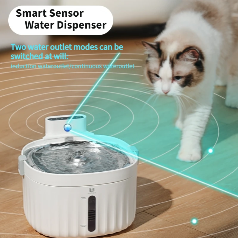 

Pet Automatic Drinker Cat Intelligent Infrared Water Dispenser Motion Feeder Pet Fountain Wireless Drinking Filtered Sensor
