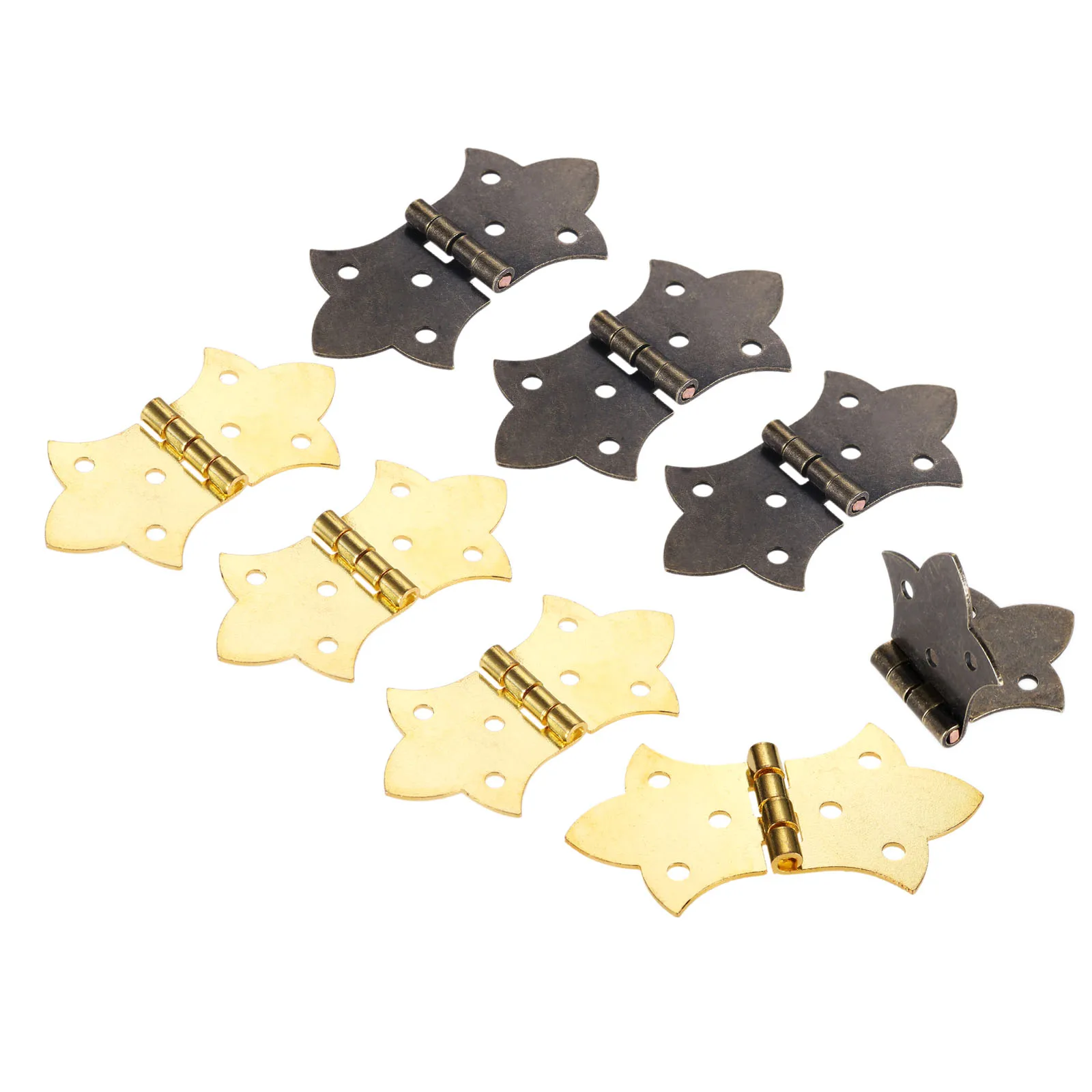 

10Pcs Metal 57*31mm Hinges Antique Bronze/Gold Flower Shape Hinges For Wooden Box Cabinet Bin Suitcase Home Hardware Home Decor