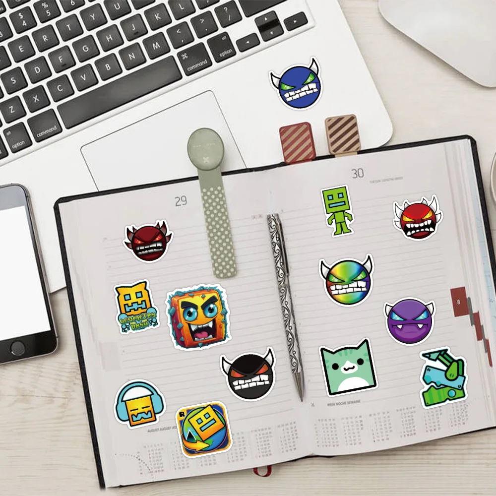 50 шт. геометрические наклейки с героями мультфильмов сделай сам детский ноутбук