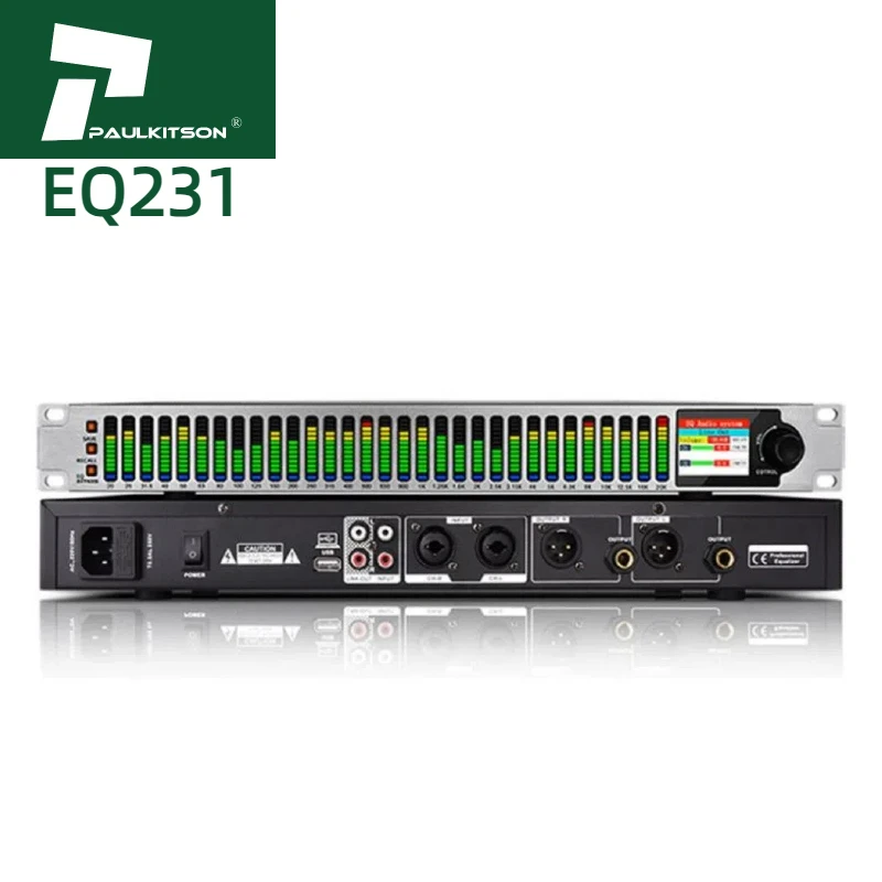 Фото Аудиоэквалайзер EQ231 DSP, 31-полосный, оборудование для обработки звука Targa с металлическим корпусом №1
