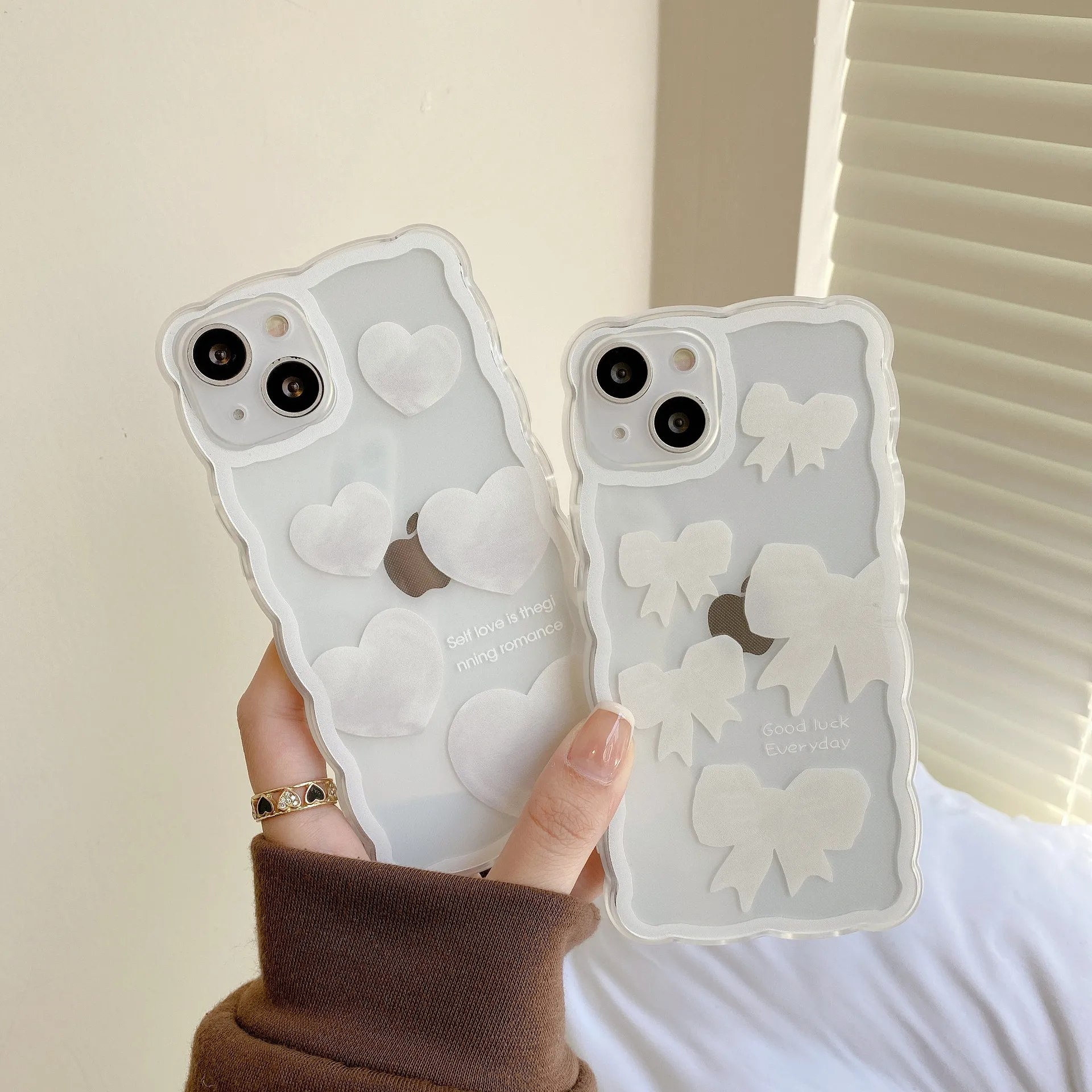 

Чехол для iPhone 13 12 Mini 12 Pro Max, мягкий силиконовый чехол из ТПУ С Рисунком бабочки и сердца