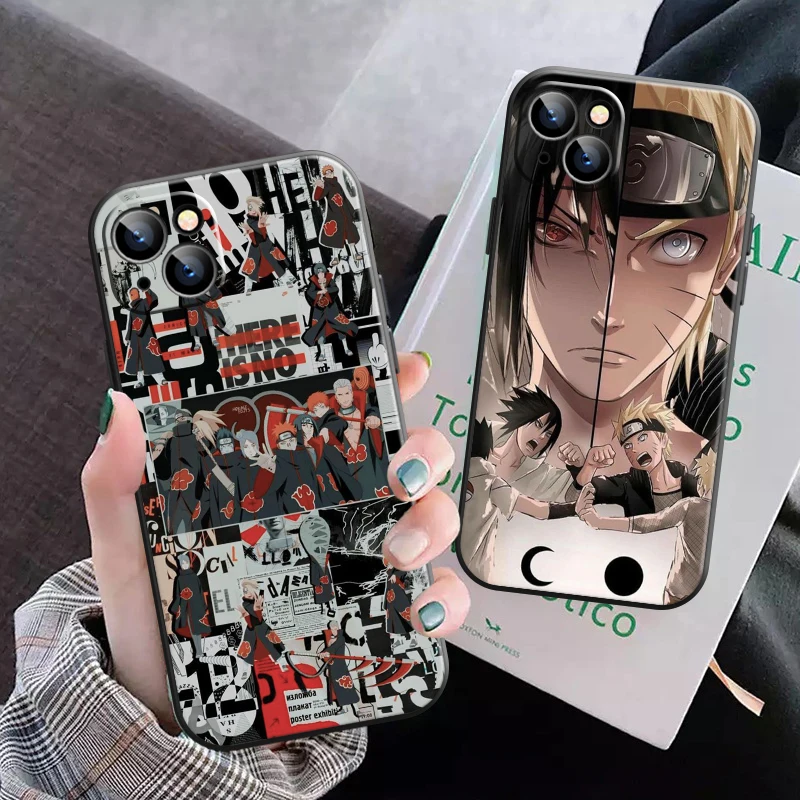 

Japan NARUTO Uzumaki Naruto Phone Case For Apple iPhone 13 12 11 Pro 12 13 Mini X XR XS Max SE 6 6s 7 8 Plus Liquid Silicon