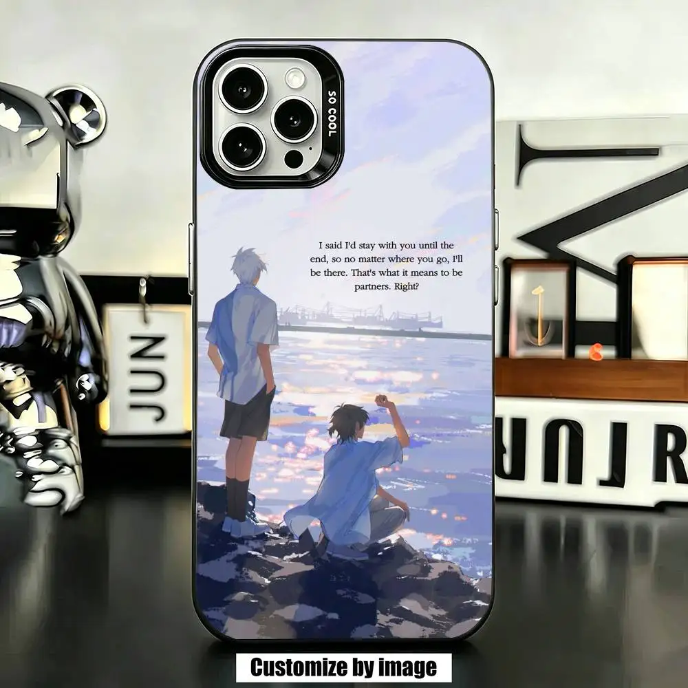 Чехол для телефона Link C-Click Shi Guang Dai Li Ren Anime для iPhone 17, 16, 15, 14, 13, 12 Plus, Pro Max, XS, серый, серебристый, чехол-накладка (art.: 3920db1ece452) - 3920db1ece452