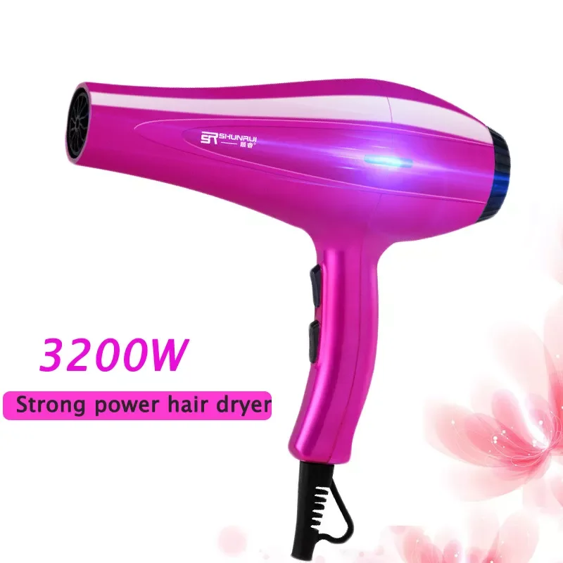 Enlarge 8 In 1 Hair Dryer Straightener Female Hair Drier Professional Electric Strong 3200w Blowdryer Hairdressing Devices Comb 210v