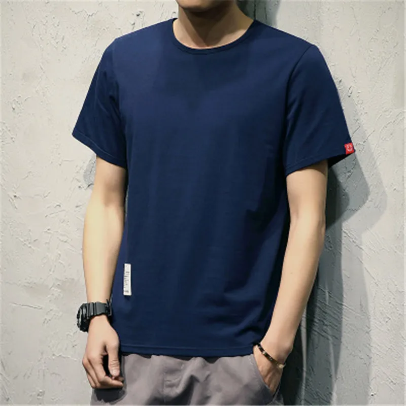

7788-T-Short-sleeved summer loose T-shirt men's wild half-sleeved men