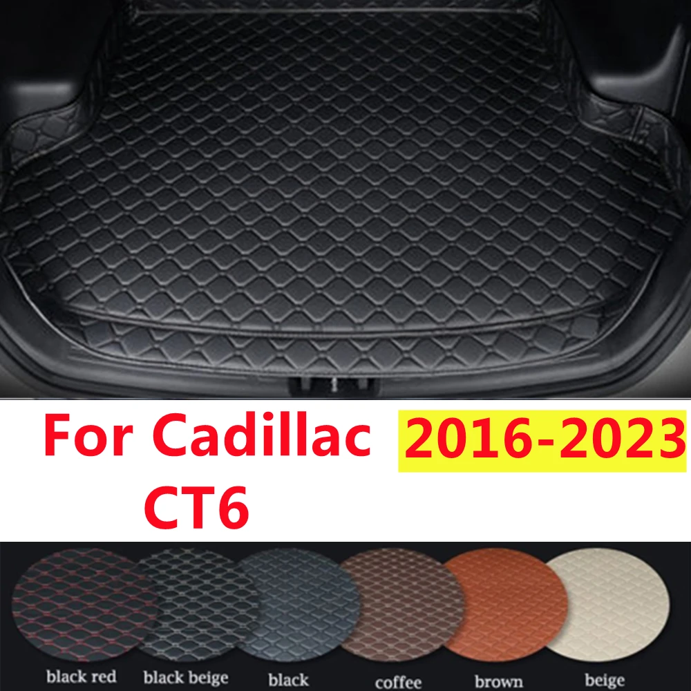 

SJ High Side Custom Fit For Cadillac CT6 2016-21-22-2023 All Weather Waterproof Car Trunk Mat AUTO Rear Cargo Liner Cover Carpet