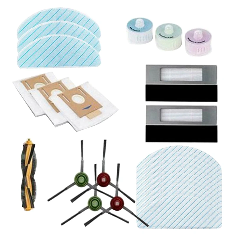 

Roller Main Brush Filter Side Brushes Washable Mop Rag Fragrance Capsules Dust Bags For Ecovacs T9 T9MAX POWER Vacuum