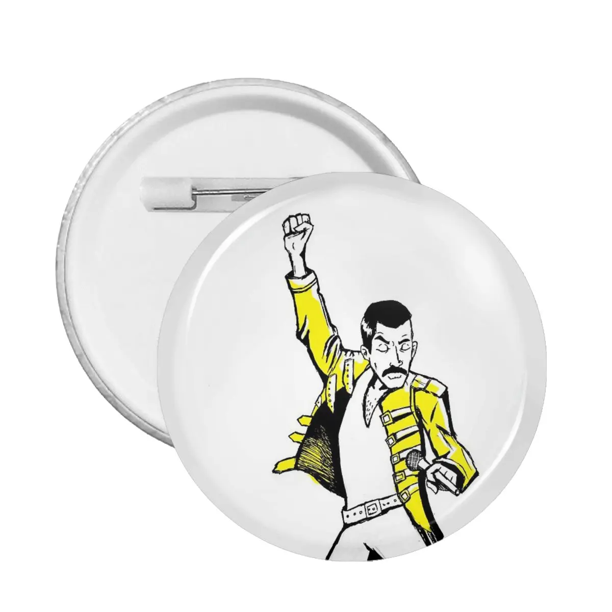 

Freddie Mercury Lead Singer Inkart Pin Customizable Badge Bag Badges Brooch Brooches Metal Pins Friends