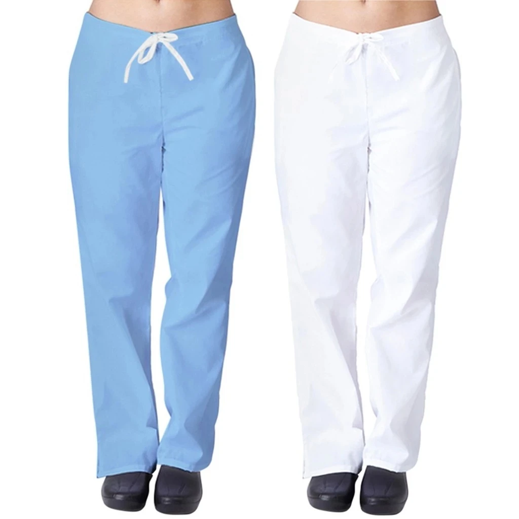

3XL Nursing Uniform Nursing Pants Scrubs Trousers Solid Women Clinic Uniforms Flare Leg Pant with Pocket Ladies Work Clothes