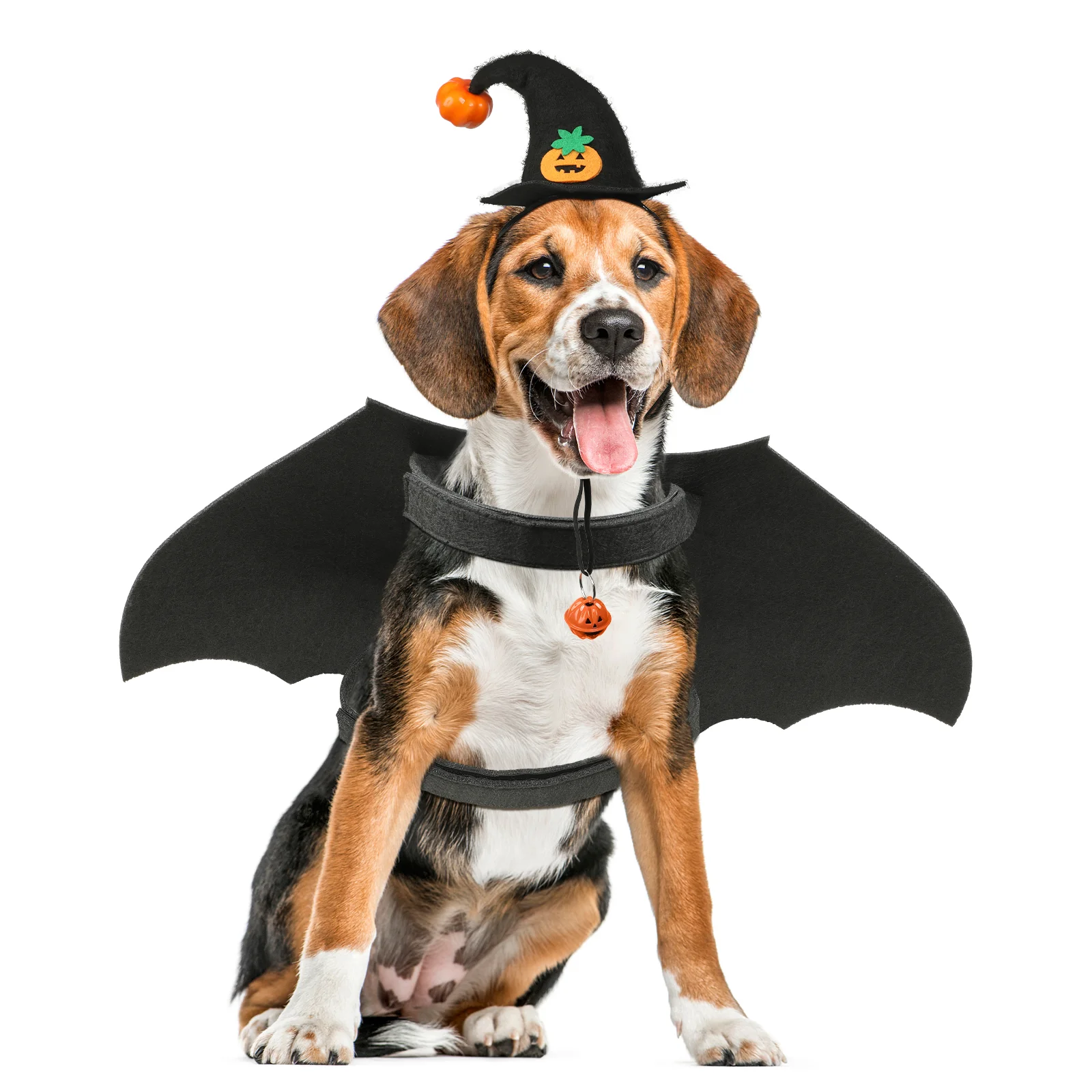 

Dogbatcostumecostumes Pet Dogs Cat Small Witch Hat Wing Wizardpumpkin Bell