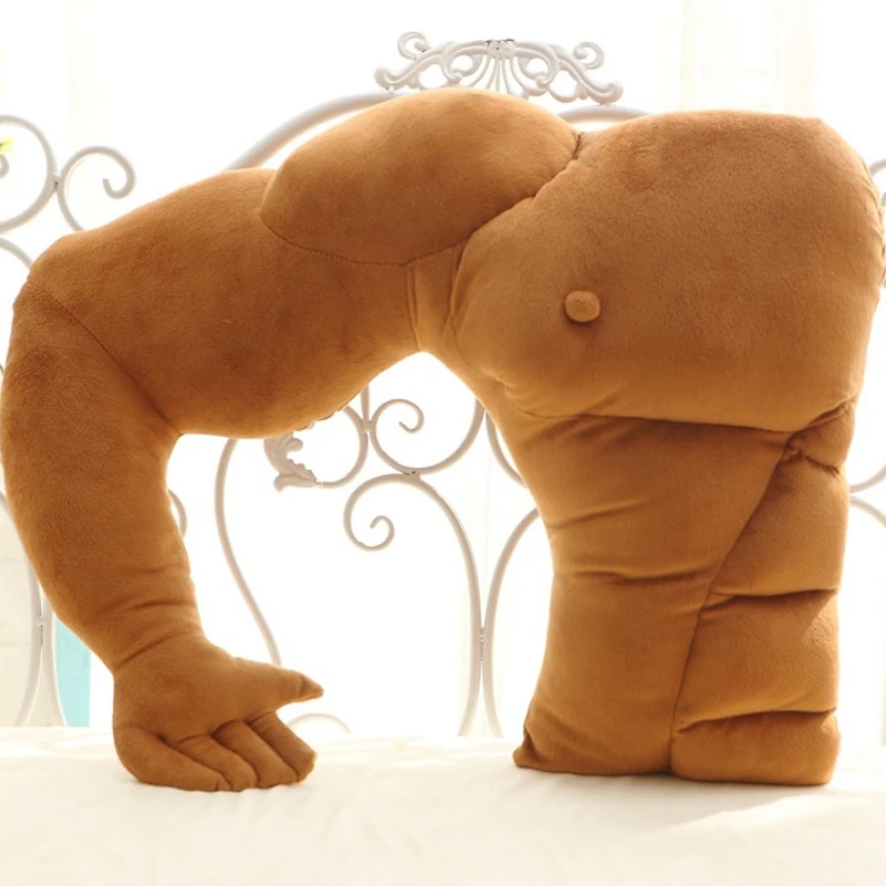 

New Boyfriend Arm Shape Pillow Muscle Male Plush Pillow Cushion Pillow Female Creative Birthday Valentine Gift Pillow Fun Pillow