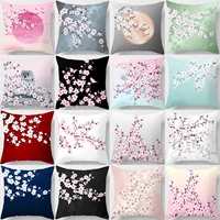 beautiful cherry tree square pillowcase for home decor