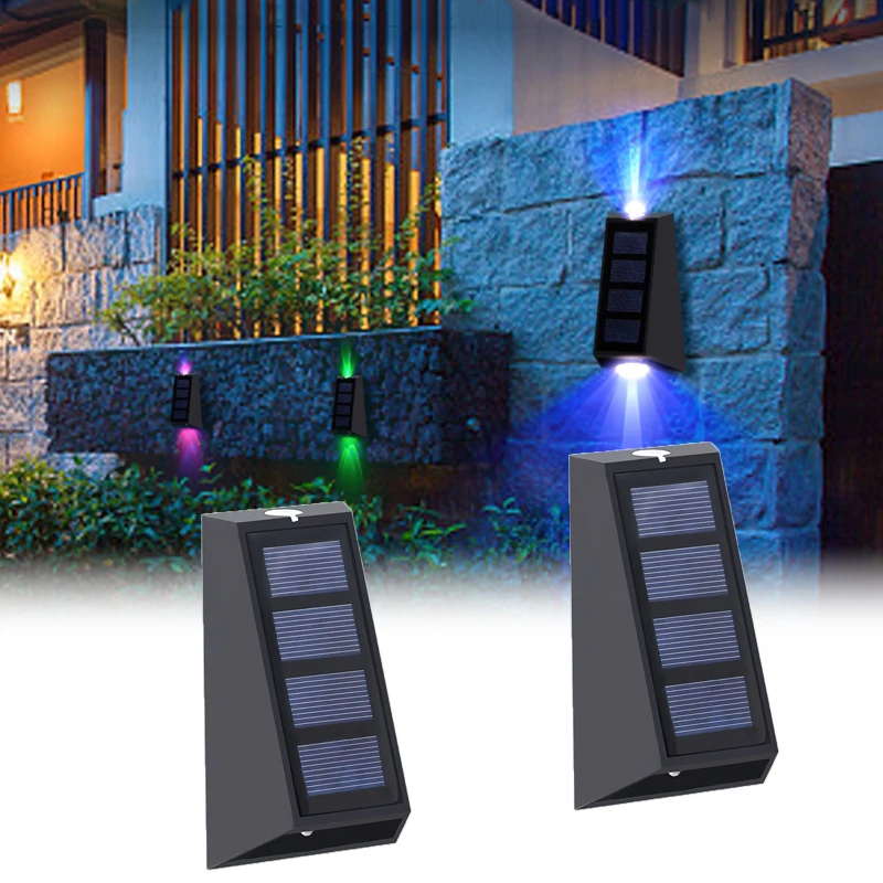 

Светодиодный настенный уличный светильник на солнечной батарее, IP65 Водонепроницаемый садовый декоративный настсветильник светильник льн...