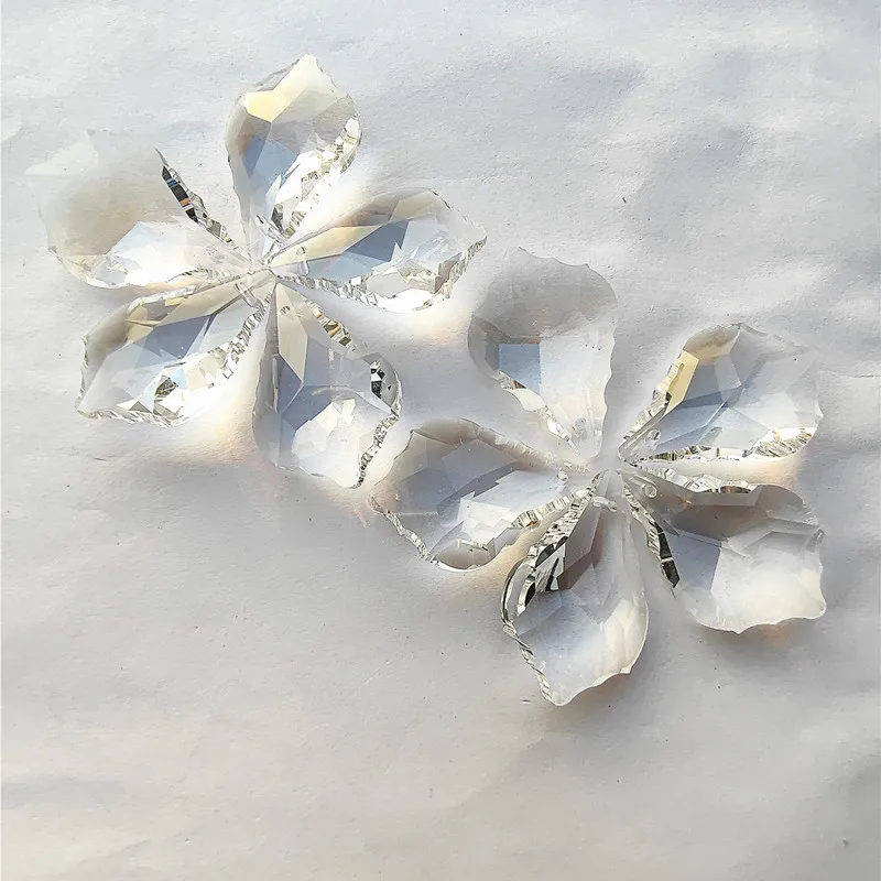 38 мм K9 оптический прозрачный кристалл двухсторонние кленовые листья ловец