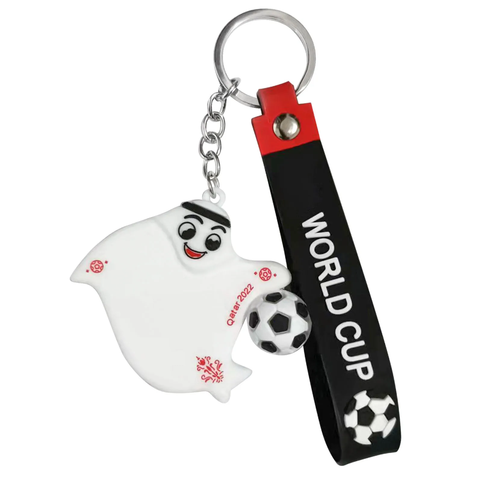 

Qatar World Cup Mascot Keychain Cute Cartoon Keyring Pendant Fashion Trinket Lovely Key Holder Football Fans Gift Cute Cartoon