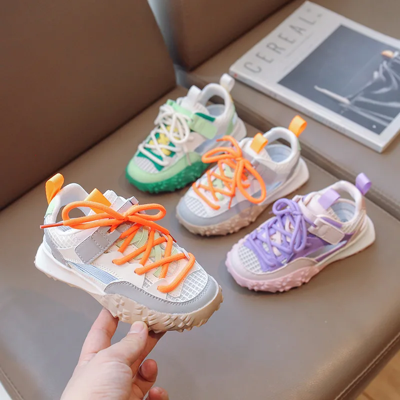 

Детские нескользящие спортивные сандалии, дышащие удобные, повседневная сетчатая обувь с перфорацией, на мягкой подошве, весна-лето