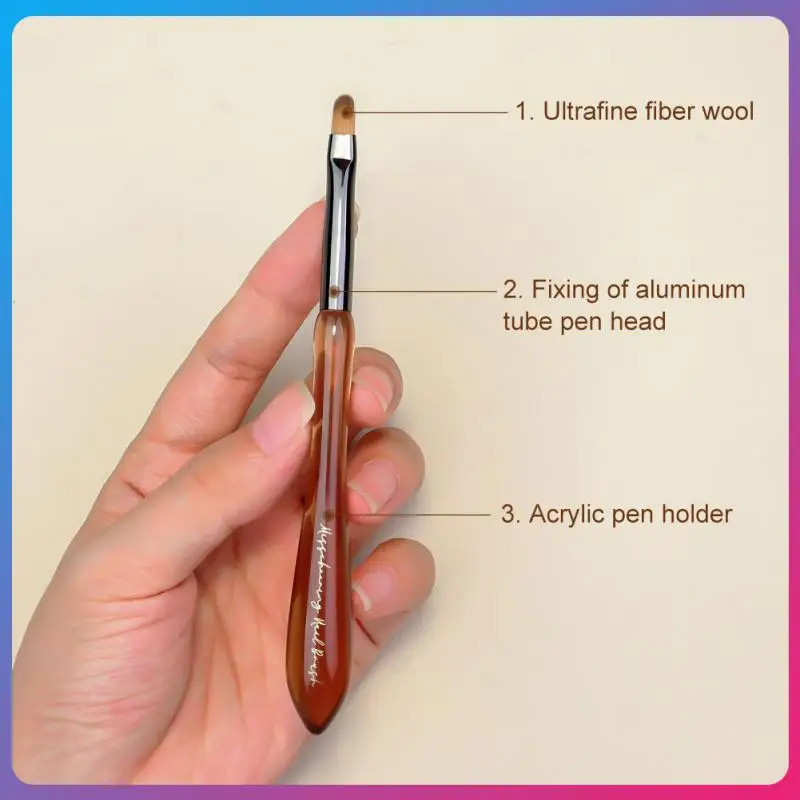 

Кисти для дизайна ногтей кофейного цвета, акриловый УФ-гель для наращивания, лак для ногтей, ручка для рисования, аксессуары для ногтей, искусственные ногти