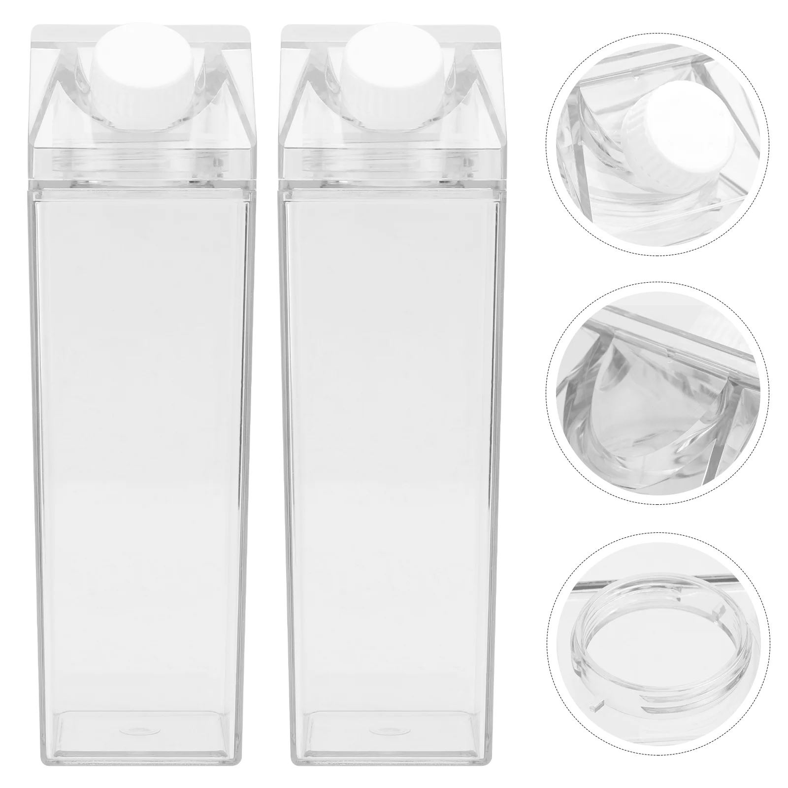 

Bottle Water Carton Empty Clear Bottles Transparent Container Jar Drink Box Large Reusable Outdoor Jug Square Travel Tomato Jam