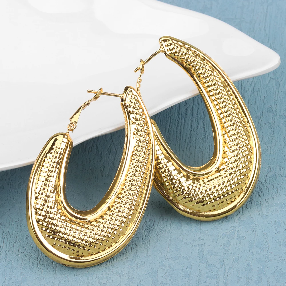 

Hoop Earrings Hot Selling Big Round For Women Copper Jewelry Findings Jewelry Earrings For Party Gift